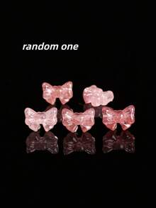 1件天然鸽血红/浅草莓石英蝴蝶/玫瑰花/狐狸/熊形吊坠，疗愈水晶，带来情感祝福和正能量，适合DIY珠宝制作、手链、项链和其他艺术饰品 - 彩色 - 查看 31