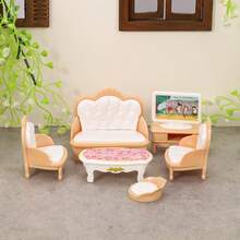 1:12 Scale Mini Doll House Furniture Set - Ideal Gift, Dollhouse Miniature Model For Bedroom, Living Room And Bathroom Decor - Multicolor - View 11