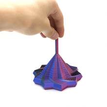 3D打印扩展感官减压星，分形六边形带把手减压玩具，3D自由形态减压玩具，彩色旋转螺旋设计，2026新款星形减压玩具，可自由拉伸减压玩具，3D打印减压发泄压力缓解焦虑玩具，3D变形减压玩具，圣诞节和新年派对生日礼物（随机渐变色） - 彩色 - 查看 2