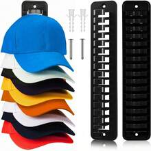 Organizador de Gorras para Pared, Organizador de Sombreros para Gorras de béisbol, Puede Colgar 16 Sombreros, Perchero para Gorras de Béisbol con Adhesivo Fuerte y Tornillos - 1 - Ver 9