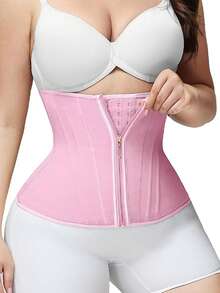 Waist Shapewear, Women's Waist And Abdomen Shaping Corset, Abdominal Control Waistband, Tight Shaped Flat Belly Shapewear - 粉色 - 查看 9