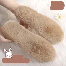 Thick Plush Insoles, Comfortable & Long-Lasting Warmth, Faux Rabbit Fur Winter InsolesInsulation,Galentines,Puppy,Carnival,Decoración Para Fiestas