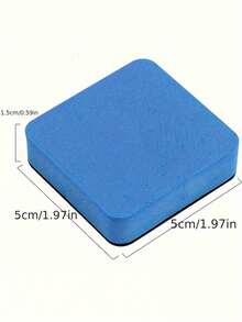 1pc High Quality White Board And Chalkboard Eraser, Suitable For Classroom, Home And Office - Compact Size (1.97 X 1.97 Inches) - Easy To Clean And Erase, No Residue) Multiple Colors Available (Blue, Green, Yellow, Pink) EVA Chalkboard Cleaning Wipe Suitable For Classroom Teachers, Home And Office Use, Reusable Chalkboard Eraser | Lightweight Chalkboard Eraser, Easy To Use For Long Time, Easier For Teachers To Prepare Lessons - Multicolor - View 4
