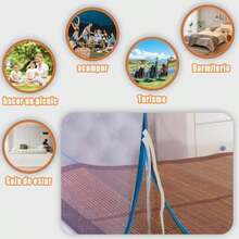 Mosquitero para Cama, mosquitero Plegable para Cama, mosquitero Plegable,Doble Puerta con Fondo,Tienda mosquitera150x200cm(2*1.8 azul1) - Multicolor - Ver 6