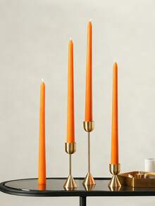 4 قطع/مجموعة، حاملات شموع مخروطية بطول 25 سم، خالية من الروائح والدخان، حاملات شموع لا تقطر، وقت الاحتراق يصل إلى 7-8 ساعات. مصنوعة من شمع البارافين، مناسبة للأعراس وديكور المنزل وموائد الأعياد والحفلات والمطاعم والفعاليات التجارية (أحمر وأبيض) - متعدد الألوان - مشاهدة 8