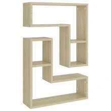 vidaXL Wandregale 2 Stück Sonoma-Eiche 50 x 15 x 50 cm Holzwerkstoff - Verschiedenfarbig - Übersicht 8