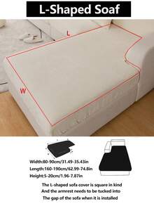 1件装弹力沙发套，防滑雪尼尔纯色全覆盖沙发座套，四季皆宜，可水洗，防尘，宠物友好，适用于卧室、办公室、客厅装饰，适合组合沙发和1/2/3/4人沙发。 - 白色 - 查看 19