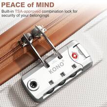 20 24 28 32 Inch Suitcase ABS PC Hard Shell Luggage Carry On Cabin Check In XL Extra Large Lightweight Spinner Wheels TSA Lock 3 Piece Set Travel - Milky - View 9