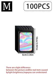 100/10 قطعة أكياس شفافة هولوغرافية، أكياس تغليف محكمة الإغلاق ومانعة للرائحة، أكياس مختومة، أكياس تخزين طعام من فيلم البولي إستر، أكياس مختومة بسوستة، أكياس إعادة إغلاق هولوغرافية من فيلم البولي إستر، أكياس هدايا، أكياس مانعة للرائحة، أكياس من رقائق الألومنيوم، مناسبة لتخزين الهدايا والطعام، أكياس من فيلم البولي إستر، أكياس شفافة هولوغرافية إعادة إغلاق - متعدد الألوان - مشاهدة 21