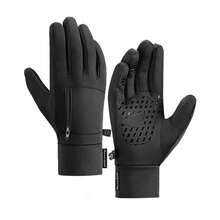 Waterproof, Thermal, Non-Slip Motorcycle Gloves With Touchscreen And Pocket. - Black - View 2