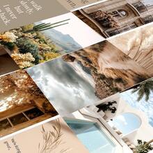 50 Pieces Of Muted Morandi Color Palette Ins-Style Minimalist And Elegant Wall Decor Cards