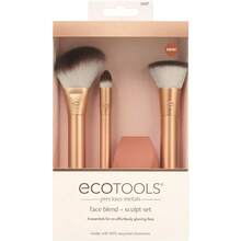 YQQ ECOTOOLS Face + Blend Sculpt Set Kit de Maquillaje con 3 Brochas y Esponja para Base Iluminador y Sombras9394 - Multicolor - Ver 2