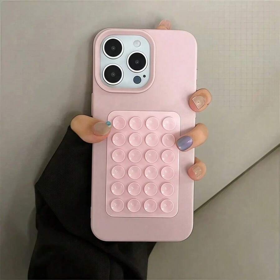 1 pieza/2 piezas Funda de teléfono de silicona con ventosa, soporte adhesivo para un agarre fuerte para selfies y videos, fácil de usar. Ventosa de silicona actualizada compatible con iPhone, teléfonos Android, regalo para cumpleaños, familia y amigos. Soporte de teléfono, accesorios de teléfono para baño con ventosa adhesiva - Multicolor - Ver 1