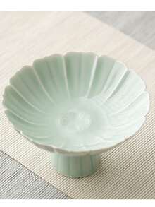 1pc High Foot Ceramic Fruit Plate, Suitable For Party, Hotel Lobby, Home Hospitality, Fruit, Cookies, Appetizer Serving Tray - Multicolor - View 4