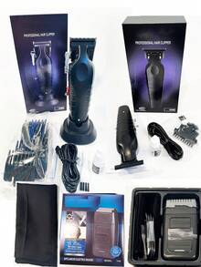 Kemei Bộ dụng cụ cắt tóc chuyên nghiệp, máy tỉa tóc 0mm, máy cạo râu điện, bộ sản phẩm chăm sóc cá nhân hàng ngày cho nam giới gồm máy cắt tóc, máy tỉa tóc và máy cạo râu 2296+2299+112, bộ dụng cụ dùng trong salon, bộ dụng cụ cắt tóc và cạo râu cho nam giới dịp năm mới. - màu đen - Xem 5