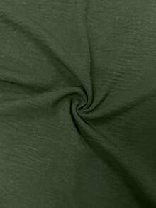 Bộ jumpsuit nữ cỡ lớn dáng rộng xếp ly, màu trơn, có túi, thích hợp cho mùa xuân/hè. - xanh quân đội - Xem 8