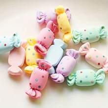 6/18/30 chiếc kẹo mút nhựa dễ thương - Mặt phẳng - Không có lỗ - Macaron Hồng, Vàng, Xanh lá, Tím, Cam, Đỏ, Nâu, Vàng - Mặt phẳng trang trí thủ công sổ lưu niệm - kẹo - Xem 3