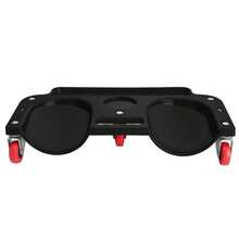 1 Pc Red & Black Rolling Kneeling Pad With Wheels And Built-In Tool Tray - Comfortable Cushioned Metal Platform, Suitable For Carpentry, Mechanic, Flooring And Automotive Repair - Multicolor - View 11