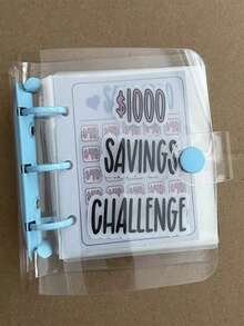 PVC创意迷你钱包，口袋便携钱包，钱包礼品收纳袋，记账本，钱袋，活页现金笔记本，小型记账本，储蓄挑战收纳袋，优质材料，送给男友/女友或家人的完美礼物