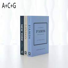 1/3 قطع ديكور كتب مزيفة، كتب ديكورية فاخرة، ديكور غرفة المعيشة، ديكور المنزل، كتب طاولة القهوة، كتب ديكورية عصرية أنيقة، كتب عرض قابلة للتكديس، ديكور الفندق، هدايا - متعدد الألوان - مشاهدة 4