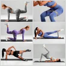 YAYUSI Kit de Pilates en Casa,11 Piezas Pilates Kit, Accesorios de Entrenamiento para Pilate con Pelota de Yoga 25cm, Bandas De Resistencia y Cuerda Yoga 8 Formas,para Tonificar Brazos,Muslos Piernas(Gris) - Multicolor - Ver 6