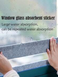 一套 3 厘米 x 4 米 窗户玻璃贴纸，防冷凝冬季窗台贴纸，自粘毡垫，适用于门窗 - 易于安装和清洁 - 彩色 - 查看 2