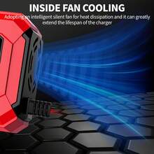 1个12V 6A智能液晶显示屏电池充电器，汽车电池充电器，适用于汽车、卡车、摩托车、割草机、船只等2-100Ah电池。具有电压检测、温度补偿、充满电自动停止功能，110V-240V~电源（欧规）。 - EU Plug - 查看 5