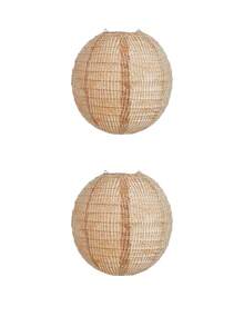 1/2/4/6pcs Hemp Paper Lantern Hanging Decoration, Round Chinese Style Lantern, Coarse Hemp Hanging Lantern Suitable For Bohemian Classroom Decoration, Bride Shower, Country Vintage Wedding, Birthday Party, Farmhouse Decoration - Multicolor - View 10