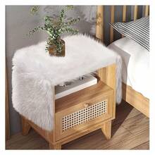 Small Fur Table Runner 36", White Fuzzy Table Runners For Bedroom Dresser, Fluffy Dining Table Decor, Modern Nightstand Cover, Fall Christmas Room Decoration - Multicolor 600 - View 1