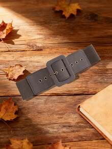 Plus Size Women's Vintage Waist Belt, Smooth Velvet Wide Belt For Winter, Casual Elastic Waistband Suitable For Dresses, Coats, Party Wear - Multicolor - View 14