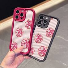 1 Stück, Granatapfelmuster, minimalistische modische Handyhülle, Geschenke für iPhone12/13/14/15/16/17/Air/Pro/Plus/Pro Max, Valentinstagsgeschenke. - Verschiedenfarbig - Übersicht 3