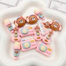 10/20/30 phụ kiện trang trí bằng nhựa hình cáo chín đuôi hoạt hình dễ thương, phẳng, không lỗ, vật liệu thủ công DIY, thích hợp để trang trí ốp lưng điện thoại, kẹp tóc, gọng kính và các loại trang sức khác - Màu sắc ngẫu nhiên - cáo - Xem 7