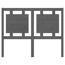 Cabecero vidaXL gris, 125,5 x 4 x 100 cm, madera maciza de pino. - Multicolor - Ver 4