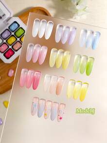 AiFer 9 Colors High Saturation Semi-Solid Gel Nail Polish, Suitable For Nail Salons, Special Supply Nails - Multicolor - View 3