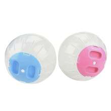 1 pièce Petite boule d'exercice pour animaux de compagnie - Jouet de course pour hamster, fabriqué en plastique PP transparent durable, convient pour les rongeurs et les petites souris pour jouer à l'extérieur, design amusant, structure solide - Multicolore - Voir 10