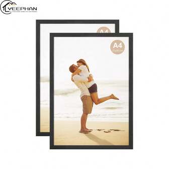 1pc 30X40cm Black Solid Wood Photo Frame, Classic Minimalist Style A3 Frame, A4 Poster Frame, Elegant & Simple For Wall Or Desk Display, Suitable For Home, Office Or Party Decor - Perfect Gift For Birthday, Christmas, New Year, Halloween, Desktop Art Display | Durable Solid Wood Frame, Picture Display Frame, For Picture Display Only