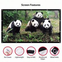 Extended Projection Screen, 60, 72, 84, 100, 120, 150 Inches, Easy To Install, Washable, Ironable, Reusable, Foldable Screen