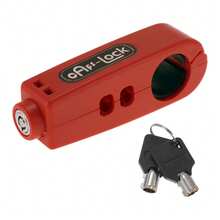 1个通用自行车、电动滑板车、摩托车刹车杆锁，防盗锁，铜油锁，方便携带，电动自行车锁材质：ABS