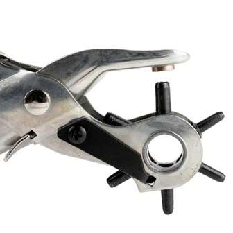 1pc Multi-Function Leather Hole Punch Plier, Round Hole, Flat Hole, Oval Hole Puncher For Belts, Leather Goods, Paper