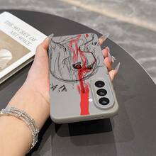 INS Creative Design Evil Bloodthirsty Girl Pattern Y2K Mobile Phone Case For Samsung For Galaxy A55 A35 A16 A05 A14 A24 A34 A54 A15 A05S A25 A23 A33 A53 A73 A13 A04E A04 A22 4G 5G Shockproof Soft Back Cover Couple Gift.Christmas Accessories.High-Definition Cute Printed Soft Phone Case, Suitable As A Christmas Gift For Family, Friends, Girlfriends, Phone Cases, Christmas Gifts, Fashionable Phone Cases - 混合顏色 1 - 查看 6