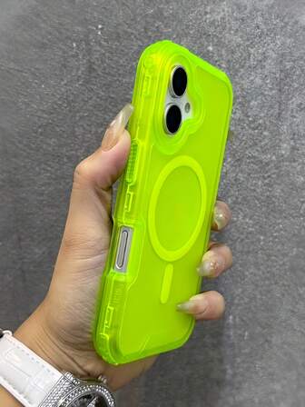 1pc Cute Clear Gradient Color Magnetic Wireless Charge Phone Case Compatible With Iphone 17 AIR 16 15 14 13 12 11 Pro Max Plus Soft Silicone Back Cover Candy Color