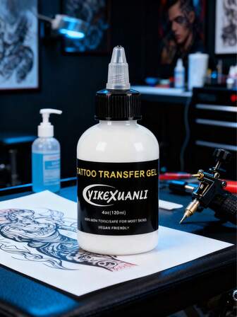yikexuanli 亿可轩利纹身转印凝胶易于涂抹且速干，让您轻松转印心仪的纹身图案。使用简单方便，适合穿孔、纹身和人体艺术爱好者。
