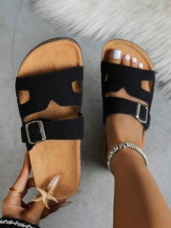 Women's Retro Open Toe Breathable Sandals, Comfortable Non-Slip Durable Slippers, Women's Summer Footwear