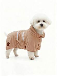 1 Stück schnell trocknendes bestickter Haustier Bademantel, verschiedene Größen & Farben erhältlich, Welpen Handtücher, Katzen Handtücher, Hunde Zubehör, super saugfähige und schnell trocknende Haustier Handtücher für alle Haustiere, Hunde & Katzen, große Haustier Handtücher zum Trocknen von Hunden & Katzen, verstellbare Haustier Bademäntel für das Bad und Hundetrockner für Hunde & Katzen, Haustier Zubehör - Violett - Übersicht 45