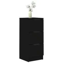 vidaXL czarna komoda 30x30x70 cm z drewna kompozytowego - Wielokolorowe - Zobacz 4