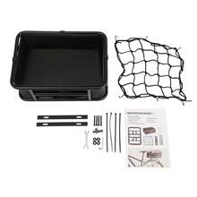 Fahrradkorb hinten  Hinterradkorb 70kg Traglast Rostfrei wasserfest Ideal für Fahrrad, E-Bike (45x32x15cm) - Schwarz - Übersicht 4