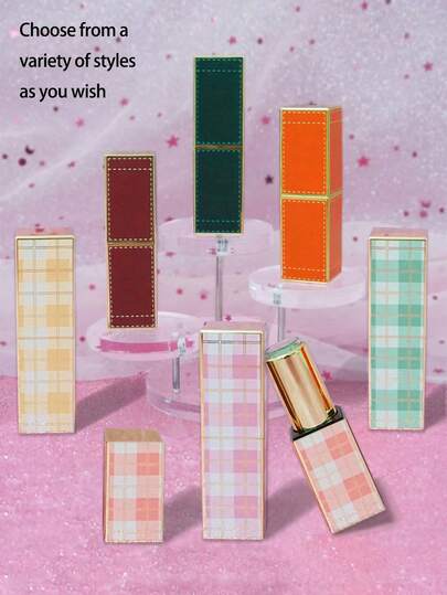 1pc Retro Leather Texture Embossed Magnetic Lipstick Tube, 3.8ML Capacity, Suitable For DIY Makeup, Travel Design, Mini Compact Lipstick Refillable Case, Great Gift For Relatives, Friends, Girlfriend, Valentine's Day,Giveaways,Travel,Cheap Stuff,Travel Essential