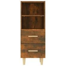 vidaXL Sideboard Eiche geräuchert 34,5 x 34 x 90 cm Holzwerkstoff - Verschiedenfarbig - Übersicht 6