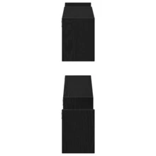 Mensola a muro vidaXL con 2 ripiani, rovere nero, 100 x 15 x 20 cm - Multicolore - Visualizzare 5