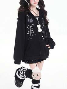 Women Sweatshirts & Hoodies - Black - View 2